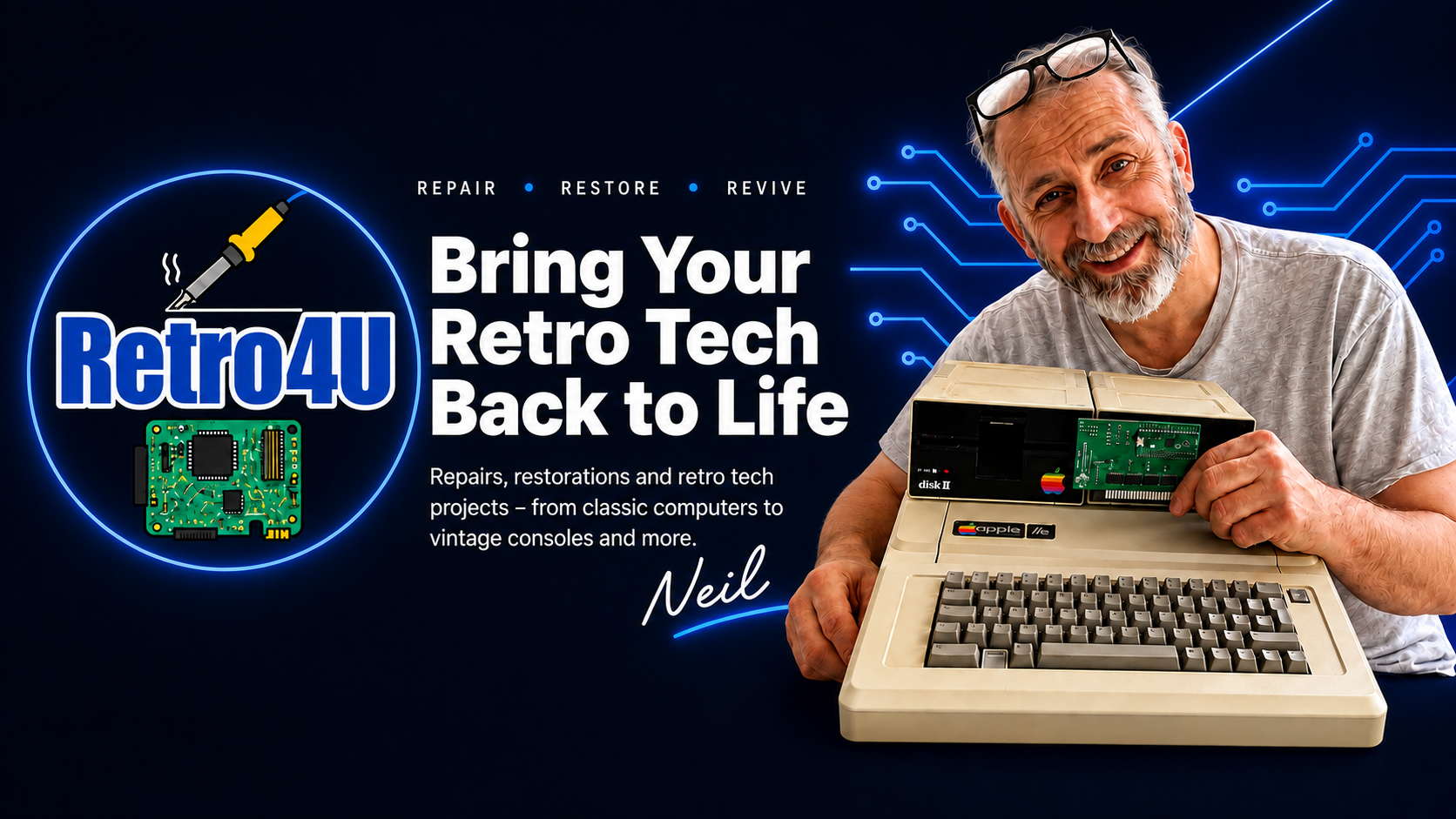 Retro4u - Bring Your Retro Tech Back to Life, dark mode